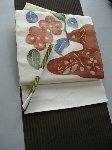 織の名古屋帯 花柄