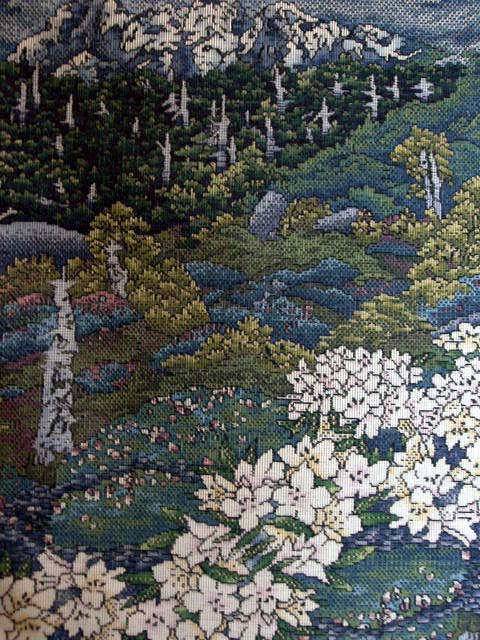 大島紬 総柄12マルキ 桜の山