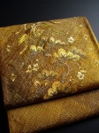 組紐の袋帯 高麗繍