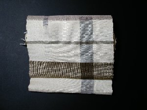 吉野間道の九寸名古屋帯(藤山千春作)クリーム