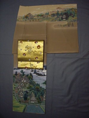 滝沢晃の訪問着コーディネート 合掌造りの里