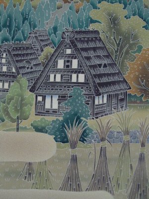 滝沢晃の訪問着コーディネート 合掌造りの里