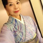 クリスマスパーティのろうけつ訪問着