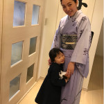 娘の初釜のきもの姿