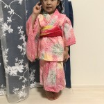 ことな５歳の浴衣の腰揚げ、裾揚げ直し