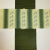伝統工芸品沖縄花織の手織り着物緑 と久米島綾織手織り名古屋帯