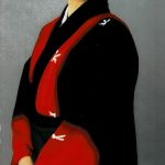 おしゃれな赤黒飛びうさぎの小紋は、本日までのお品です。