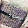 自分の着物で作る手織り奄美裂織名古屋帯と遠峰先生の帯