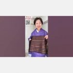 【ショッピング】伊勢型訪問着　人間国宝六谷梅軒彫刻　片男波に砂丘青#shorts