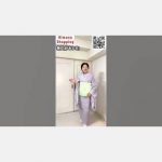 無双（紗あわせ）訪問着　百合に露草　藤地５月、６月、９月を楽しむ【ショッピング】#shorts