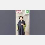 夏布柿渋染泥焙煎　縦縞紺・深緑　越後おぐに製#着物#shopping #kimono#shorts