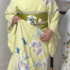 ＜ご注文いただけます＞おあつらえ単衣・夏用大きな花柄（さぎ草）の訪問着と名古屋帯日本伝統工芸展正会員遠峰聖明作