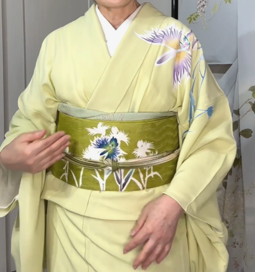 ご注文いただけます>おあつらえ単衣・夏用大きな花柄(さぎ草 ご注文いただけます>おあつらえ単衣・夏用大きな花柄(さぎ草
