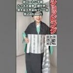 先染め牛首紬（角印）黒地太い縞に細い縞の着物と総ロートン手織九寸名古屋帯「銀世界」#shopping#kimono#着物 #きもの人 #shorts