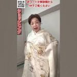 お公家様たちが貝遊びをした貝桶の柄の白地訪問着コーデ#着物 #ショッピング#訪問着#着物コーディネート #きもの人#袋帯#shrots #kimono#japan#shopping