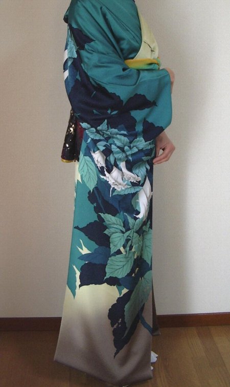 日展作家 丹下雄介の振袖 エンジェルス・トランペット … きもの人 高級