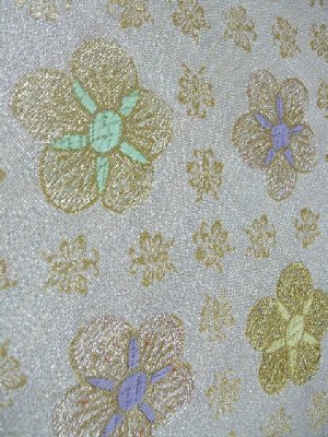 袋帯 梅柄 銀通し 刺繍 金彩 2点セット 振袖 袋帯 花柄 トールサイズ